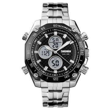 Skemi 1302 stainless steel watch case men hand watches chronograph men custom
